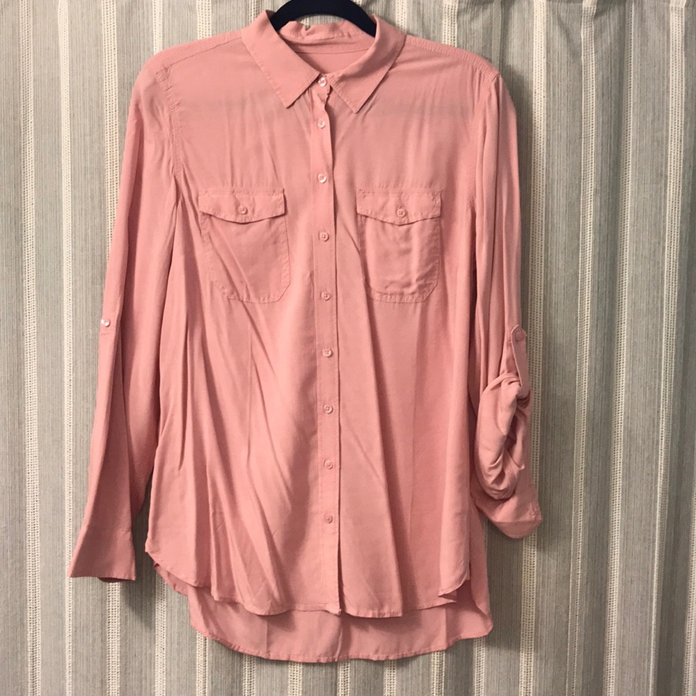 New with tags blush pink button shirt